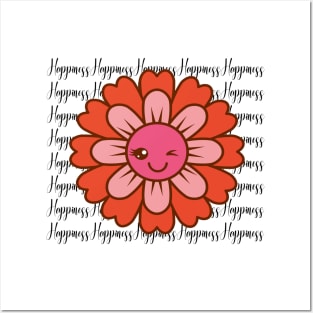 Happiness Happy Flowers Posters and Art